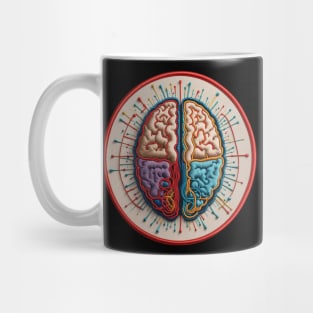 Bilateral Hemispheres Embroidered Patch Mug